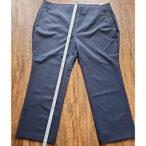 NWT Lane Bryant On The Go Straight Leg Mid Rise Blue Slacks Size 26 - Picture 3 of 6